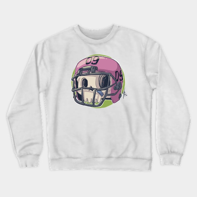 Skull Football Crewneck Sweatshirt by MBGraphiX